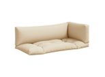 Vidaxl Cuscino Pallet 3 Pezzi Tessuto Beige