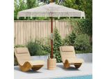 Vidaxl Ombrellone Macrame Crema 252,5 X 252,5 X 260 Cm