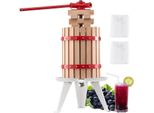 Torchio Manuale Per Frutta E Mele 6 Litri - Vinificazione Con Cesto Di Legno - Torchio Per Mele Per La Produzione Di Vino