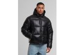 Bunda Urban Classics - Giacca Puffer Lucida Con Cappuccio Nero - Xxl