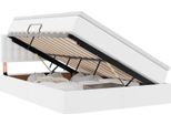 Vidaxl Letto Con Contenitore E Led Bianco Puro 140 X 190 Cm In Pelle Finta