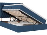 Vidaxl Letto Con Contenitore E Led Con Led Blu 140 X 190 Cm Poliestere