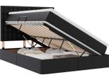 Vidaxl Letto Con Contenitore E Led Nero 140 X 200 Cm In Pelle Finta