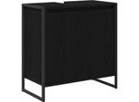 Syfax™ Mobile Da Bagno Rovere Nero 60 X 30 X 60 Cm Legno Multistrato