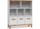 Vitalispa Scaffale Per Bambini Malia, 98.4 X 113.4 Cm, Bianco/Artisan/Bianco