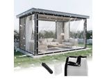 4X5M Telone Trasparente Con Occhielli Telone Impermeabile Telone Da Giardino Telone In Tessuto Resistente Alle Intemperie Per Balcone Padiglione Mobili Da Giardino Piante Serra
