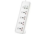 Inf Ciabatta Multipresa Con Interruttori Indipendenti, Usb & Type-C, 4 Prese Bianco