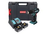 Makita Dhp 482 SFJ-R Trapano A Percussione A Batteria 18 V 62 Nm + 2X Batteria Ricaricabile 3,0 Ah + Caricabatterie + Rhino