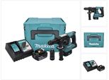 Makita Dhr 243 RT1J Trapano A Percussione A Batteria 18 V 2,0 J Sds Plus Brushless + 1X Batteria 5,0 Ah + Caricabatteria + Makpac