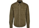 Brandit - Camicia In Denim Vintage Oliva - S