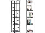 Libreria Moderna In Legno Con Struttura In Metallo Loft 5 Ripiani