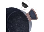 Pentola Fissman-Diamond, Alluminio, 24X12 Cm, Nero/Marrone