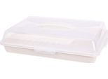 Vassoio Per Servire E Trasportare Torte Excellent Houseware, Polipropilene, 44X31X10 Cm, Bianco