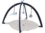 Recinto Per Gatti Excellent Houseware, Poliestere/Metallo, 40X46X36 Cm, Grigio/Nero