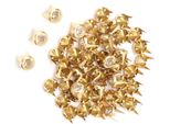 50 Pezzi Artiglio Rotondo, Strass Di Cristallo, Decorazione Artigianale Per Borchie Testa Di Chiodo Fai Da Te, Punte, Rivetti (6 Mm Bianco Artiglio Diamante Trapano Con Bordo D'oro)