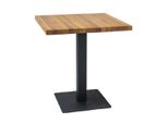 Tavolo Da Pranzo Kyrylo 3 - 70X70, Rovere / Nero