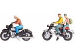 Noch Motorcyclist, Figure In Plastica Dipinte A Mano Per Lo Scartamento Tt, Perfette Per Il Modellismo E I Diorami