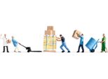 Noch Tt Magazziniere, Set Di Figure Dipinte A Mano In Scala Tt 1:120, Ideale Per Scene Industriali E Di Stazione Merci