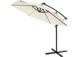 Kingsleeve® Ombrellone Da Giardino Illuminazione Con Led 350Cm Parasole Ombrello Con Manovella Esterno Terrazza Estate A Energia Solare