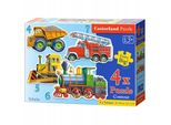 Veicoli Castorland, 4X Puzzle (4+5+6+7)Teile