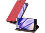 Cadorabo Custodia Per Sony Xperia XZ1 Compact Cover Protettiva In Rosso Custodia Per Cellulare Cover Chiusura Magnetica
