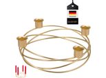 Portacandele B-Goods Bremermann - Stampo Per Ghirlanda, Per Candele A Colonna / Candele Da Tavolo, Portacandele Oro