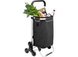 Carrello Spesa Bremermann Drebber - Capacità 45 L, Carrello A Mano, Carrello Spesa Con Ruote Saliscale, Nero