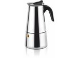 Caffettiera Italiana Haeger CP-06S.001A Acciaio Inox Nero 6 Tazze