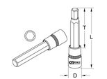 Ks Tools 3/8" Bit Esagono Lungo 11 Mm - 917.1595"