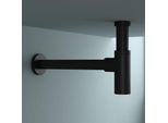 Doporro Sifone A Tazza Universale Per Lavabo Mobile Bagno Sifone A Bottiglia Antiodore In Ottone Nero 1 1/4" X 32 Mm Siphon 05"