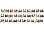 Noch 16072 Set Mega Economy "Passeggeri Seduti"" 60 Figure, Senza Gambe, Senza Panchine"