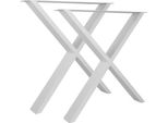 Natural Goods Berlin, Guide Per Mobili X-FORM, Guide Per Tavoli, Gambe Per Tavoli, Struttura Per Tavoli, Tavolo Da Pranzo, Panca, Tavolino, Bianco, L70Xh72 Cm, 2 Pezzi