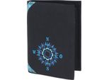 Oxmox Portafoglio New Cryptan Rfid Protect KombiböRse Windrose Print Cyan Black Nero