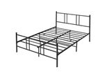 Costway Struttura Letto In Metallo Per Materasso 200 X 140 Cm, Struttura Letto Matrimoniale, Struttura Letto Con Rete A Doghe, Spazio Di Archiviazione Sotto Il Letto, Letto Ospite Piattaforma Letto In Metallo (200 X 140 Cm)
