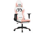 Vidaxl Sedia Da Gioco Con Poggiapiedi In Ecopelle Bianca E Rosa