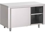 Armadio Da Lavoro Gastro-Inox Con Ante Scorrevoli In Acciaio Inox 1300X600X880Mm