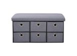 Kesper Cassettiera Imbottita, 6 Scomparti, 76 X 38 X 38 Cm, Grigio Chiaro Kesper 15950