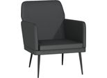 Poltrona Nera 61X78X80 Cm In Pelle Finta
