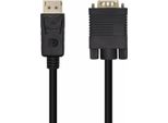 Cavo Convertitore Aisens A125-0462/ Displayport Maschio - Vga Maschio/ Fino A 5W/ 2300Mbps/ 3M/ Nero