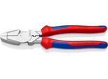Knipex 09 15 240 Pinza Combinata Di Potenza "Lineman's Pliers"" Modello Americano Con Manici Multicomponente Cromati 240 Mm"
