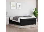 The Living Store Struttura Letto Nera 140X190 Cm In Tessuto