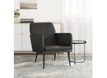 The Living Store Poltrona Nera 61X78X80 Cm In Pelle Finta