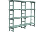 Scaffale Rea Euro 2000(L)X400(P)X1750(H)Mm Con 4 Montanti.