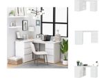 Vidaxl Scrivania Ad Angolo Bianca 145X100X76 Cm In Legno - Scrivanie