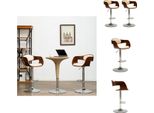 Vidaxl Sgabello Da Bar 2 Pz. Bentwood Crema E Pelle Finta - Sgabello Da Bar