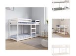 Vidaxl Letto A Castello Bianco 75X190 Cm In Legno Di Pino Massiccio - Letti E Strutture Letto