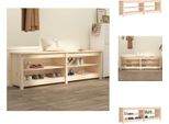 Vidaxl Panca Per Scarpe 160X36,5X50 Cm In Legno Di Pino Massiccio - Scarpiere E Armadietti