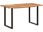 Vidaxl Tavolo Da Pranzo 140×70×76 Cm In Legno Massiccio Di Acacia - Tavolo Da Pranzo - Tavoli Da Pranzo - Tavolo Da Sala Da Pranzo - Tavoli Da Sala Da Pranzo
