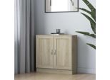 The Living Store Libreria In Rovere Sonoma 82,5X30,5X80 Cm Materiale In Legno