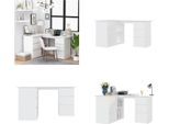 Vidaxl Scrivania Ad Angolo Bianca 145X100X76 Cm In Legno - Scrivania - Scrivanie - Scrivania Per Computer - Scrivanie Per Computer